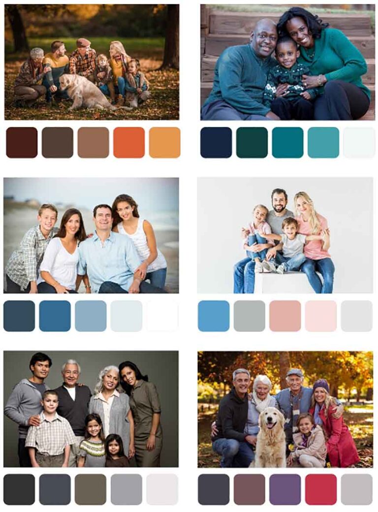 What To Wear For Outdoor Family Photos 2 colour palette example2