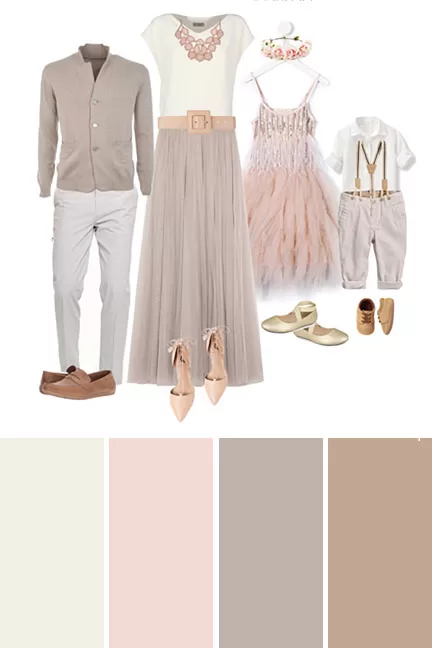 What To Wear For Outdoor Family Photos 5 outfit color scheme outdoor family example tan pink jpg