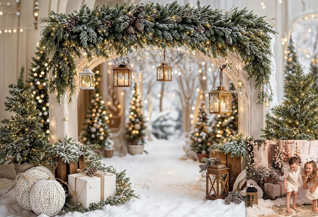 Christmas Mini Session - Indoor with backdrop and props - Image 3